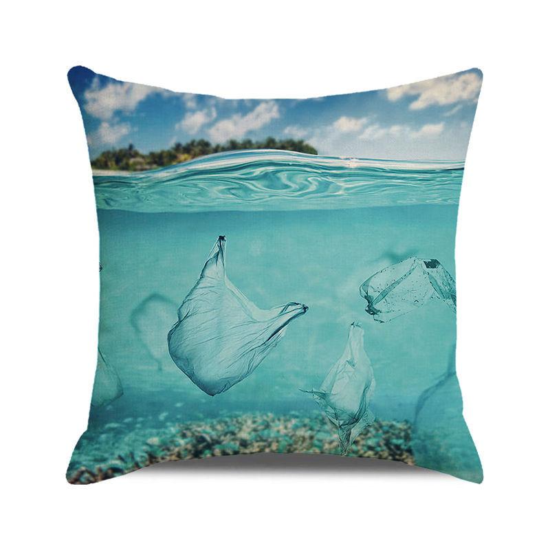 Home Decor Underwater World: Sea Creatures & Mysteries Pattern Cushion Cover Suitable for Sofa Bedroom Car Pillow Cover