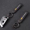Suede Leather Car Keychain Business Gift with Logo Keyring Accessories For Chevrolet Spark Captiva Cruze Tracker Orlando Trax