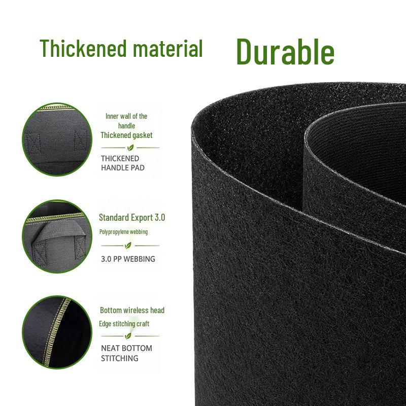 Durable Non-Woven Cross-Border Gardening Planter: Thickened, Breathable, and Locked Edge Seedling Bag
