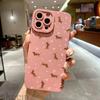 Pink Heart Sausage Dog Pattern Phone Case for Samsung Galaxy S25 Ultra S24 Plus S20 S21 S22 S23 FE A15 A35 A54 A55 Cover