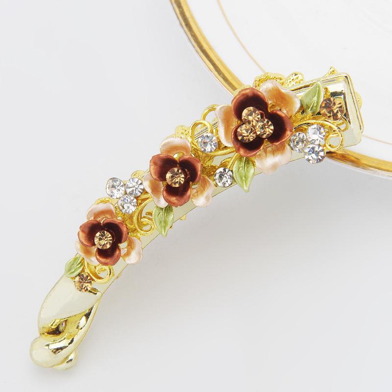 

Women Elegant Diamond Hairpin Resin Butterfly Shaped Banana Hair Clip Claw Ponytail Holder Headwear Barrette