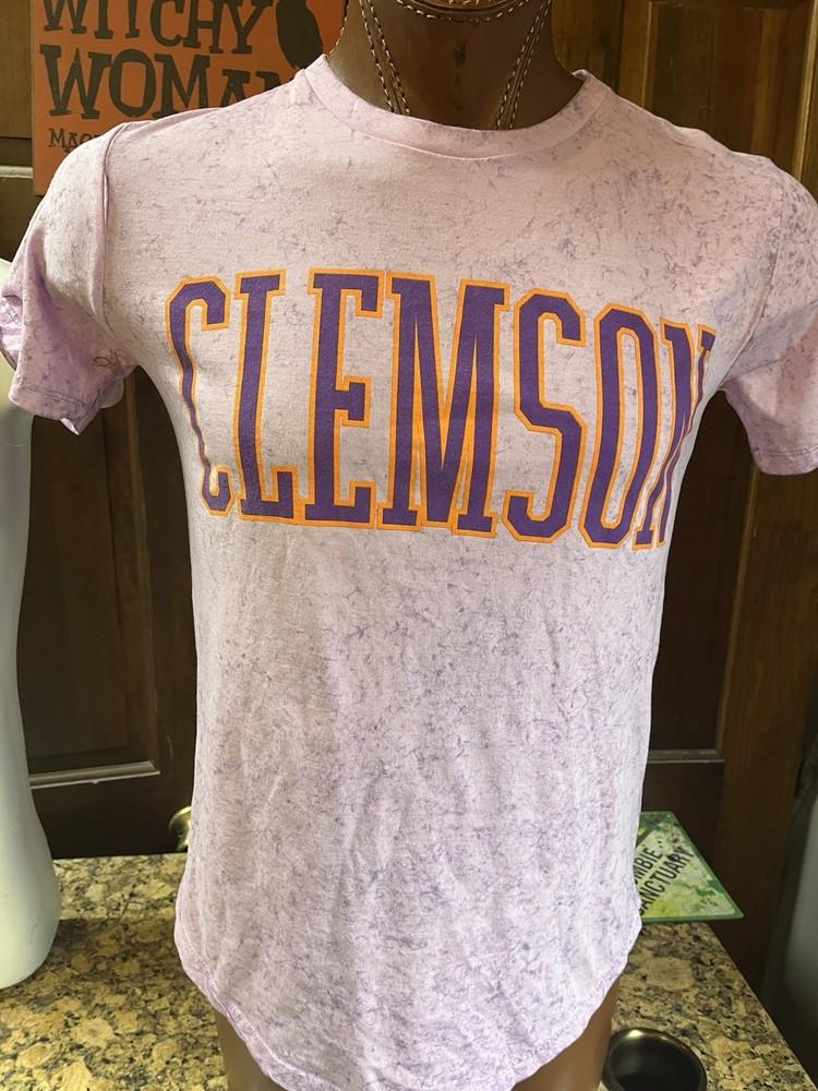 Press Box Clemson Tigers Womans Size Medium Short Sleeve T-Shirt Purple Cotton Unisex T-Shirt XXXL