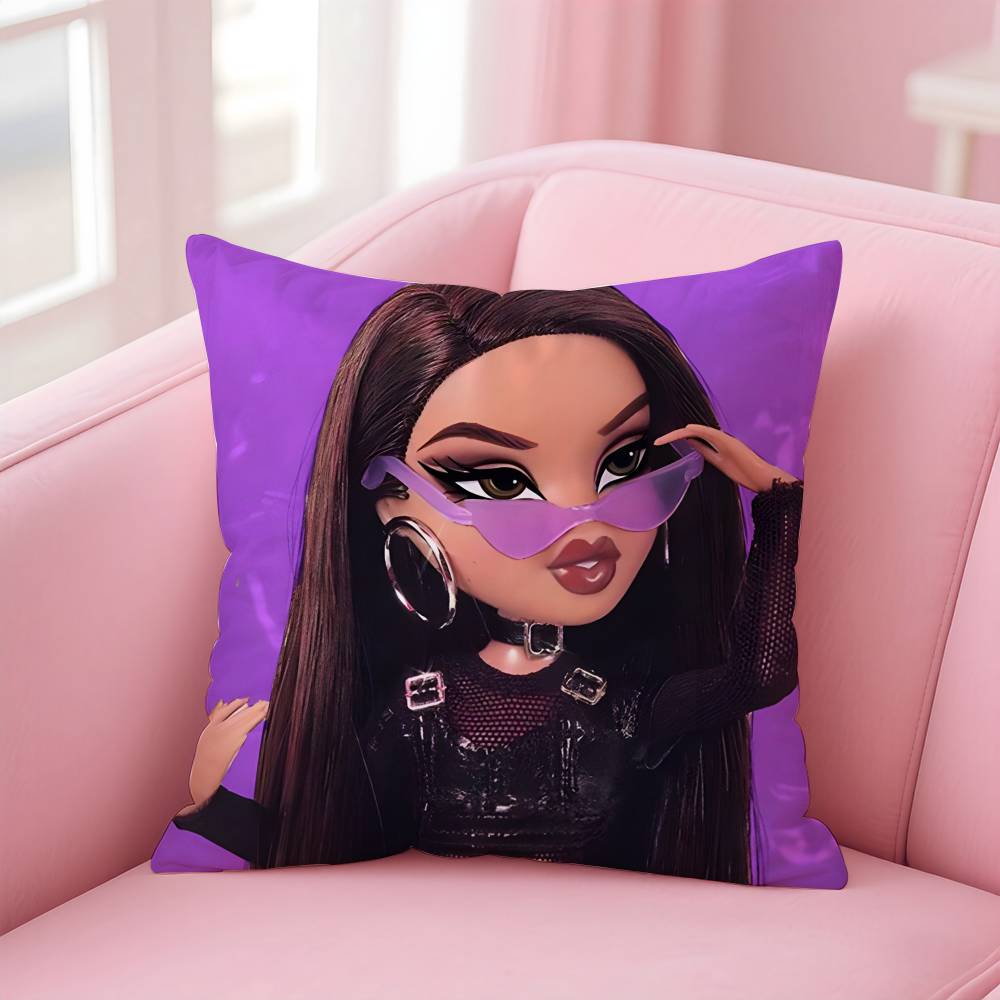 B-BratzZ Fashion m-Mask g-Girl Pillow Case Pattern Printing Pillowcase Living Room Sofa Cushion Cover Bedroom Room Decor