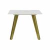 Table dappoint - DKD Home Decor - Céramique Doré Métal Blanc - Moderne - 60x60x48 cm - Petit meuble complément