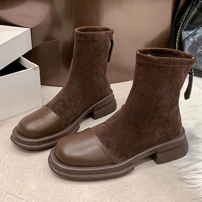 

Замшевые балетки женские ботильоны дизайнерские теплые хлопковые туфли зимние новые брендовые 2025 трендовые классические готические гладиаторские туфли на молнии женские ботинки 40 коричневый