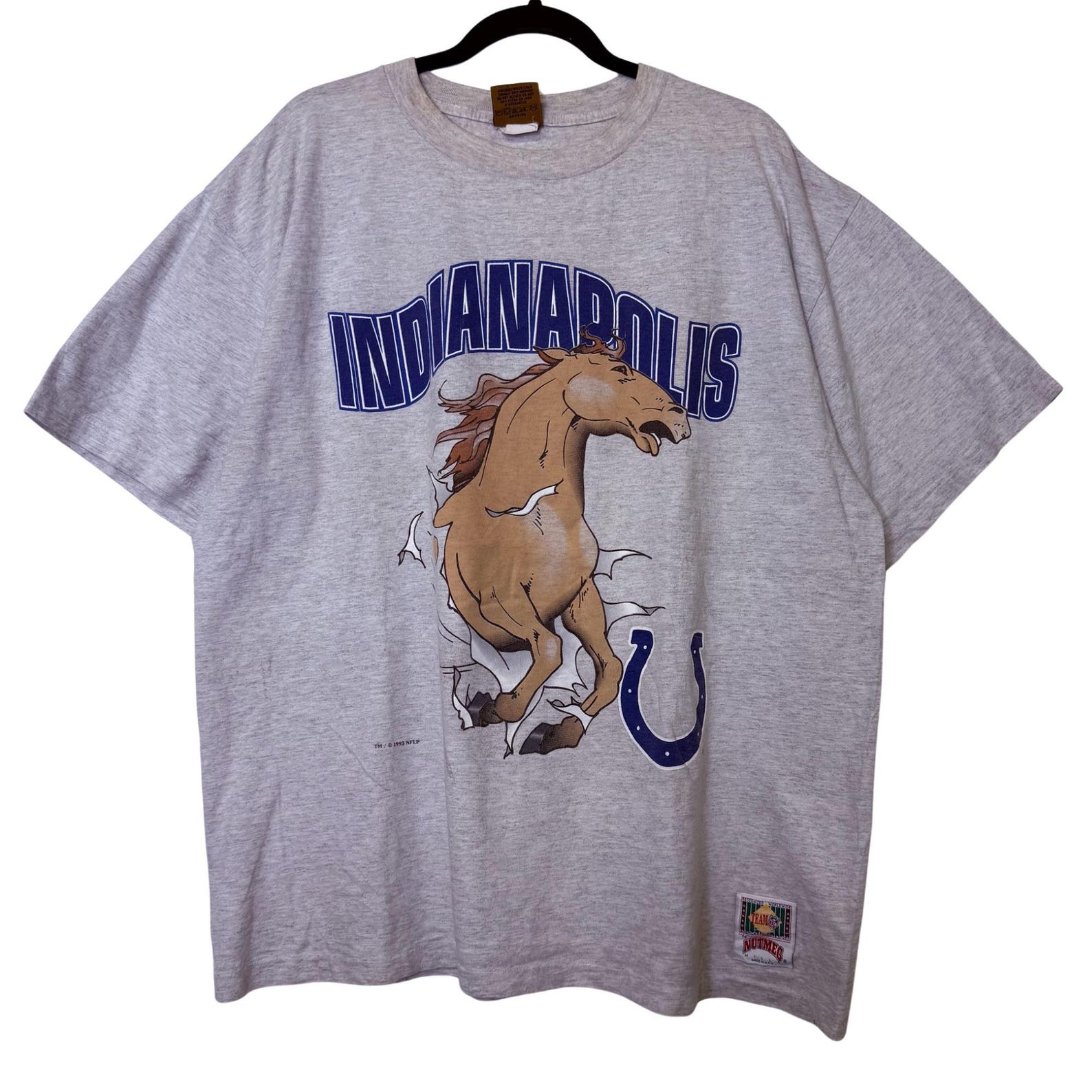 1993 Indianapolis Colts Nutmeg Breakthrough T shirt Sz XL (B2325) M