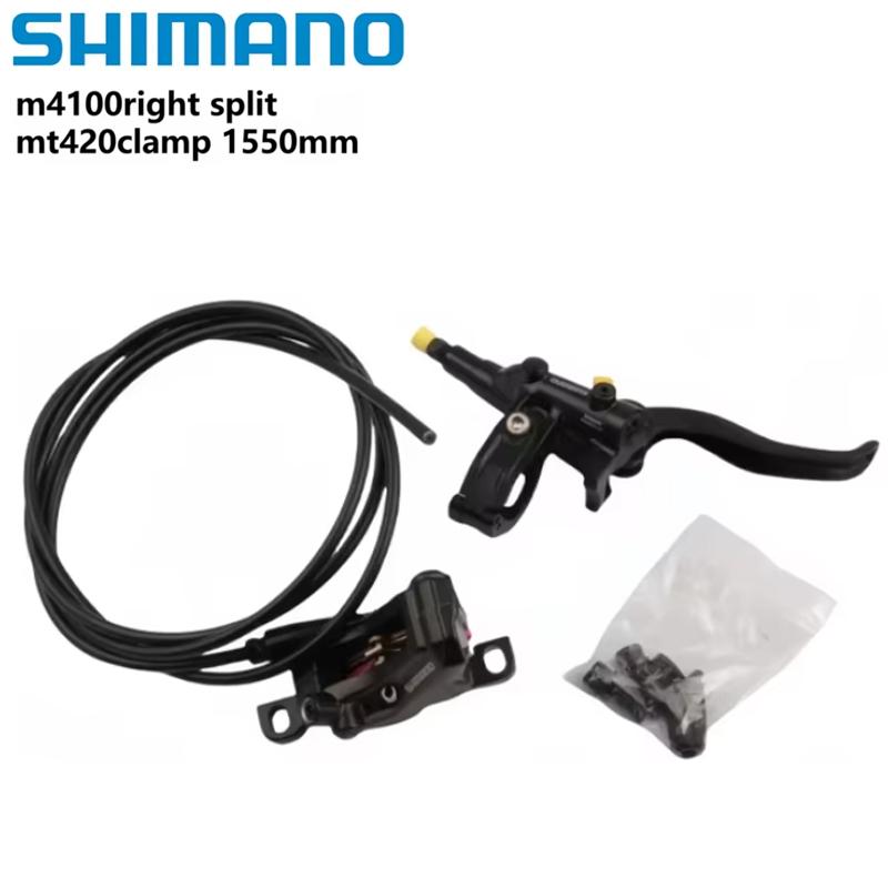 Shimano Split Brake M4100 right split  MT420 clamp 1550mm  1600mm 1650mm 1700mm Hydraulic Disc Brake Caliper With Resin Pads MTB