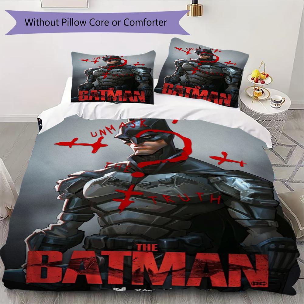 Dark Knight Gotham Bedding 1 Duvet Cover 2 Pillowcase Without Core Without Core Soft And Comfortable Duvet Cover And Pillowcase