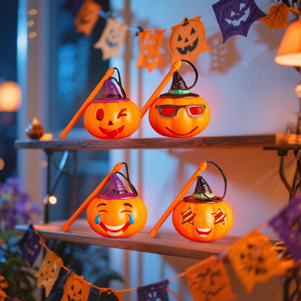Halloween Themed Pumpkins Light Decoration Ornaments Atmosphere Creative Scene Funny Ornaments, Decorative Ornaments, Gifts