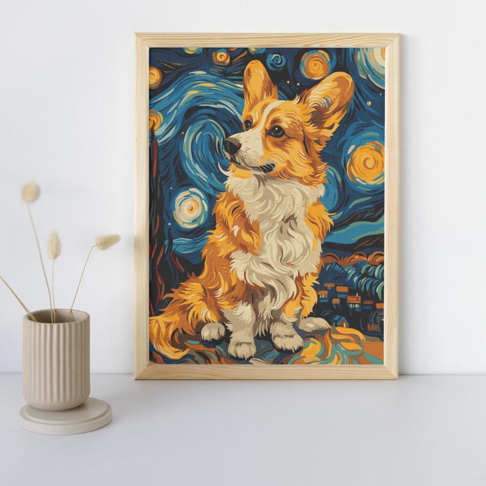 Malowanie Po Numerach Z Ramą Obrazy Do Malowania - Magiczny Korgi 40X50 Cm