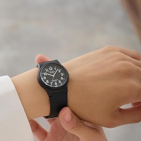 Citizen Cue Cue Analog Waterproof Wristwatch with Urethane Black & VP46-854 Men's Strap,