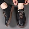 Fashion Luxury Leather Hollow Thick Soled Men's Sneakers Designer Soft Soled Lightweight Board Shoes Male Fashion Casual Man Dress Shoes
