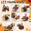 Packung mit 12 Geschenkboxen aus Papier mit Thanksgiving-Truthahn-Motiv für Feiertags-Partydekorationen und DIY-Bastelarbeiten