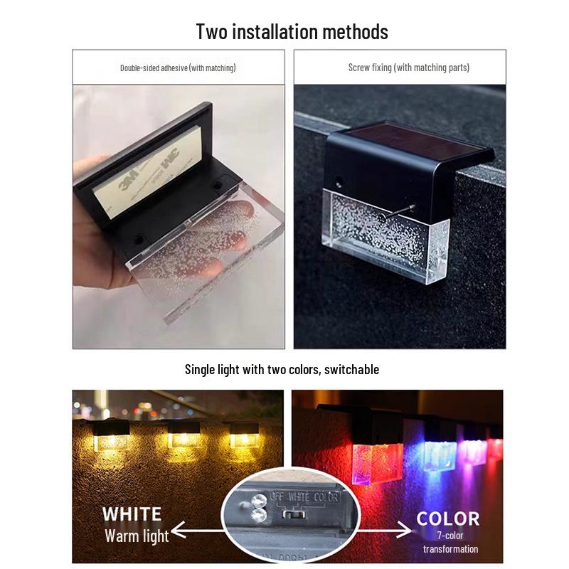 Solar-Powered Waterproof Outdoor Wall & Fence Light for Garden, Yard, Balcony, and Courtyard Atmosphere