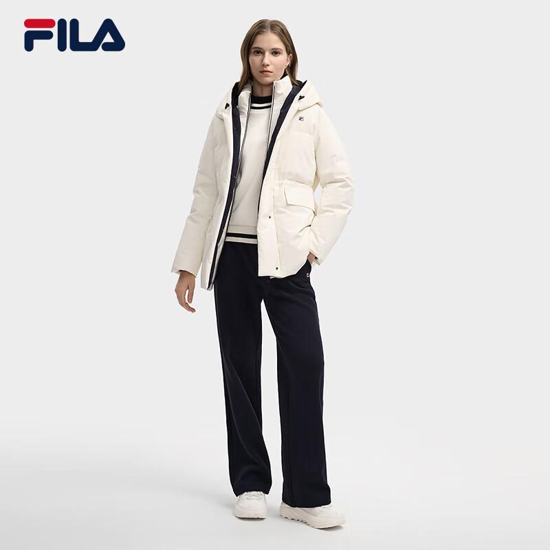 FILA Women's Mid-Length Hooded Down Jacket