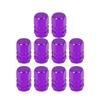 X AUTOHAUX Tire Valve Cap Hexagonal Dustproof Aluminum Alloy Purple