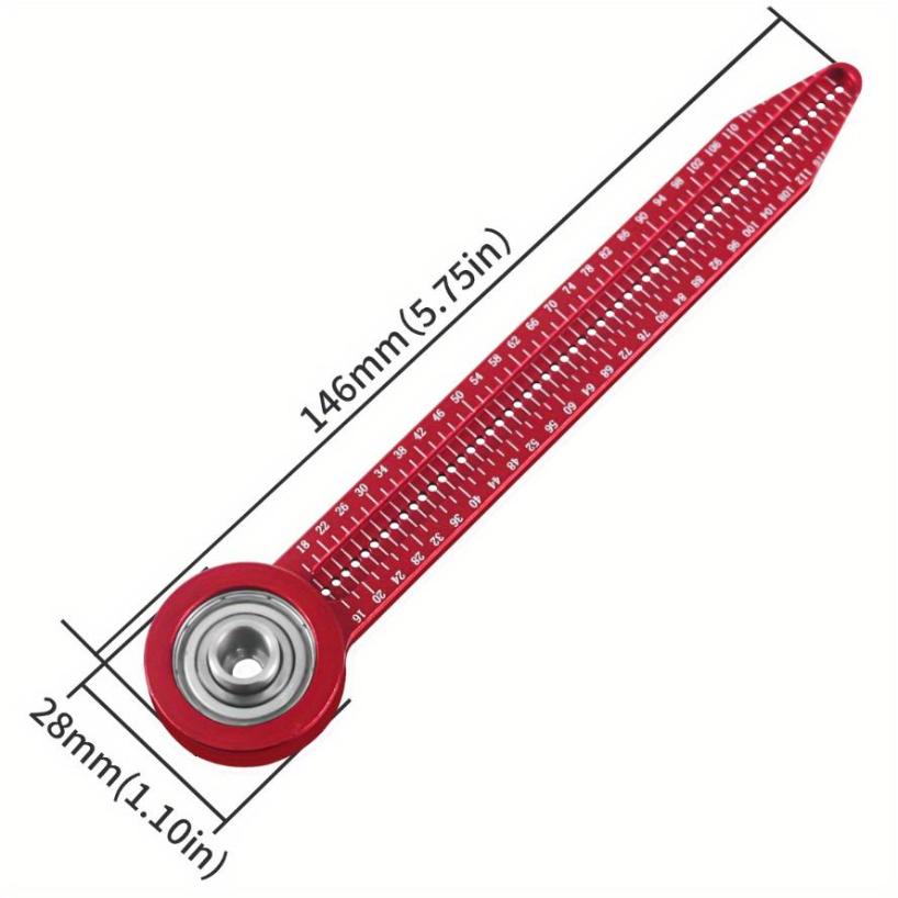 Wooden Tools Aluminum Alloy Concentric Axis Drawing Compass Woodworking Mini Ruler Marking Tool Woodworking Positioning Ruler