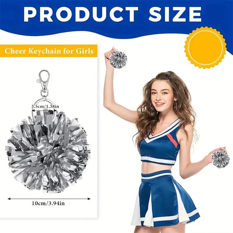 WTEMPO Colorful Mixed Keychains for Party Favors Cheerleaders Dancer Accessories Cheerleading Commemorative Keychain Pendants Bags Hanging Accessories