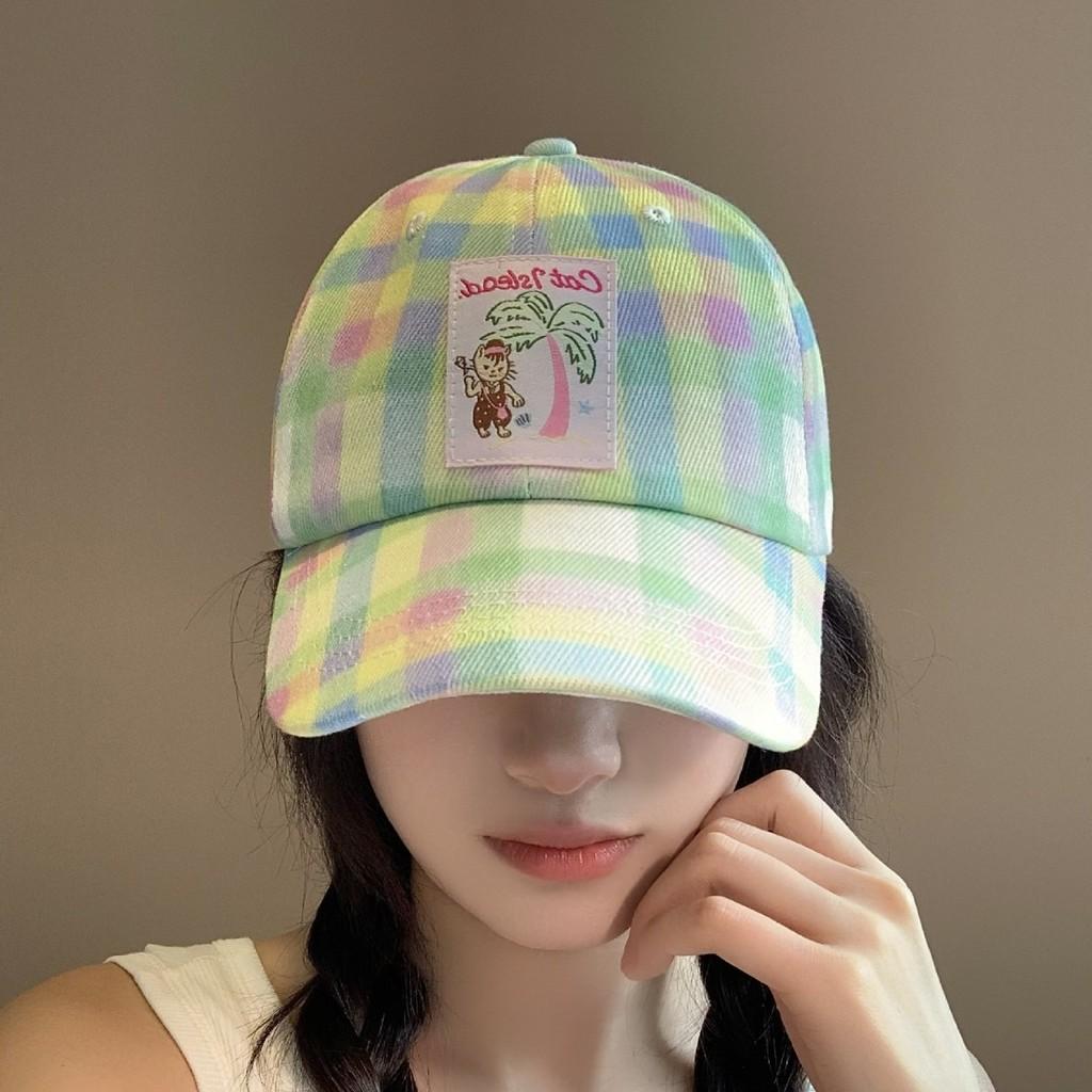 Spring Summer Trendy Cotton Embroidered Baseball Hat With Sunshade For Casual Outings