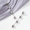 1pair Exaggerated European&American Style Long Tassel Skull Dangle Earrings For Women, Halloween