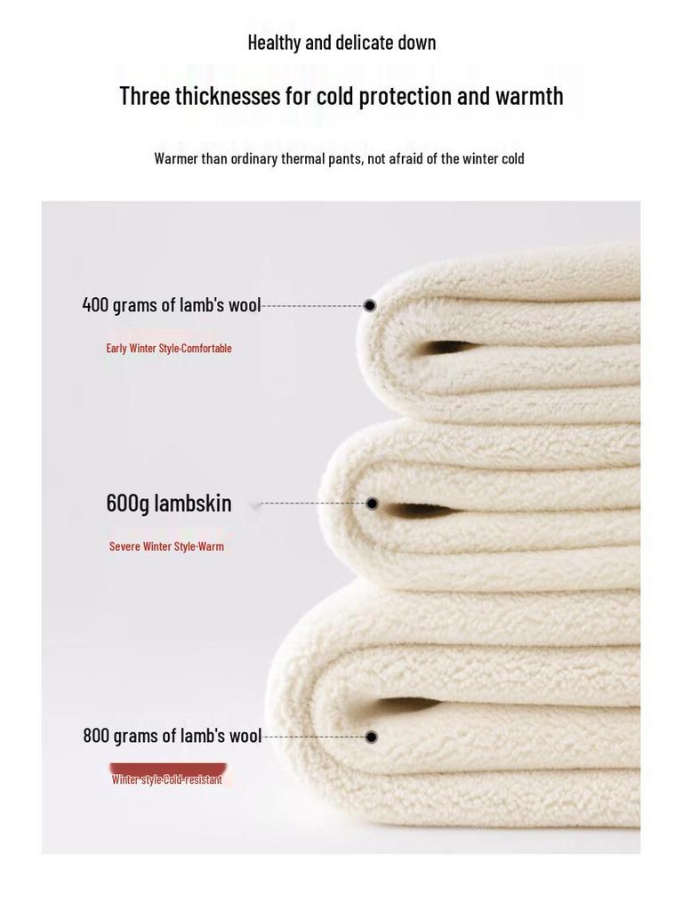 LangSha Women's 400g Lamb Wool Thermal Leggings