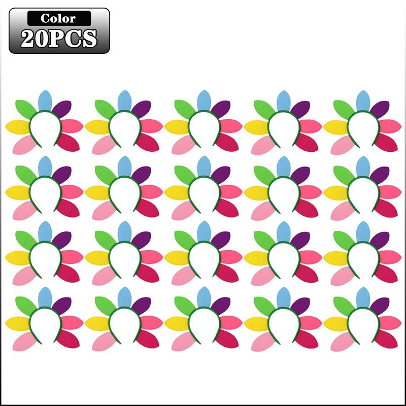 Sunflower Hair Bands Rainbow Colour Hair Bands Birthday Festival Party Cute Headband Stage Hair Decoration Children's Day Gift