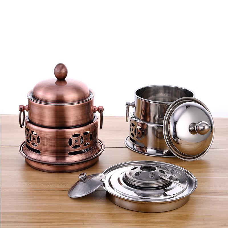 Ruhan Stainless Steel Mini Hot Pot Set with Alcohol Stove