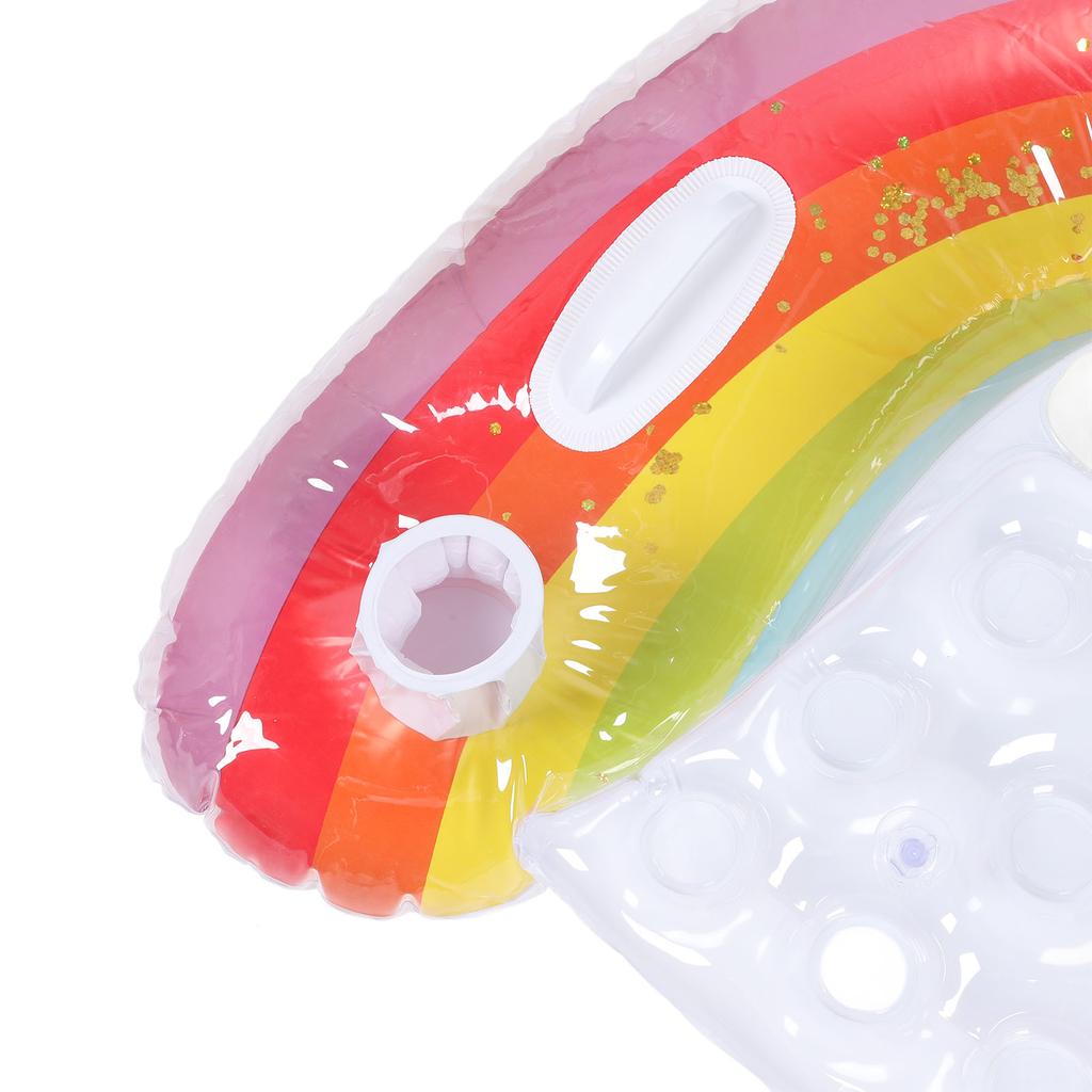 Rainbow Inflatable Chair U Seat Inflatable Single Person Swimming Pool Floating Raft Lounger S