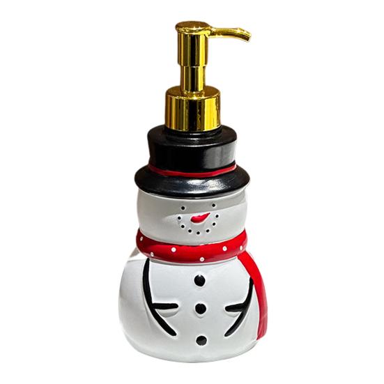 Dispensing Bottle Deer Santa Claus Snowman Design Soap Container Water-Absorbing Anti-Slip Bottom Shower Gel Bottle