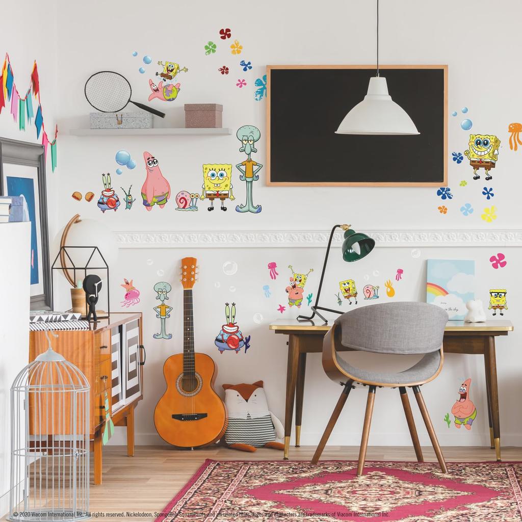 RoomMates RMK1380SCS Spongebob Squarepants Peel and Stick Wall Decal