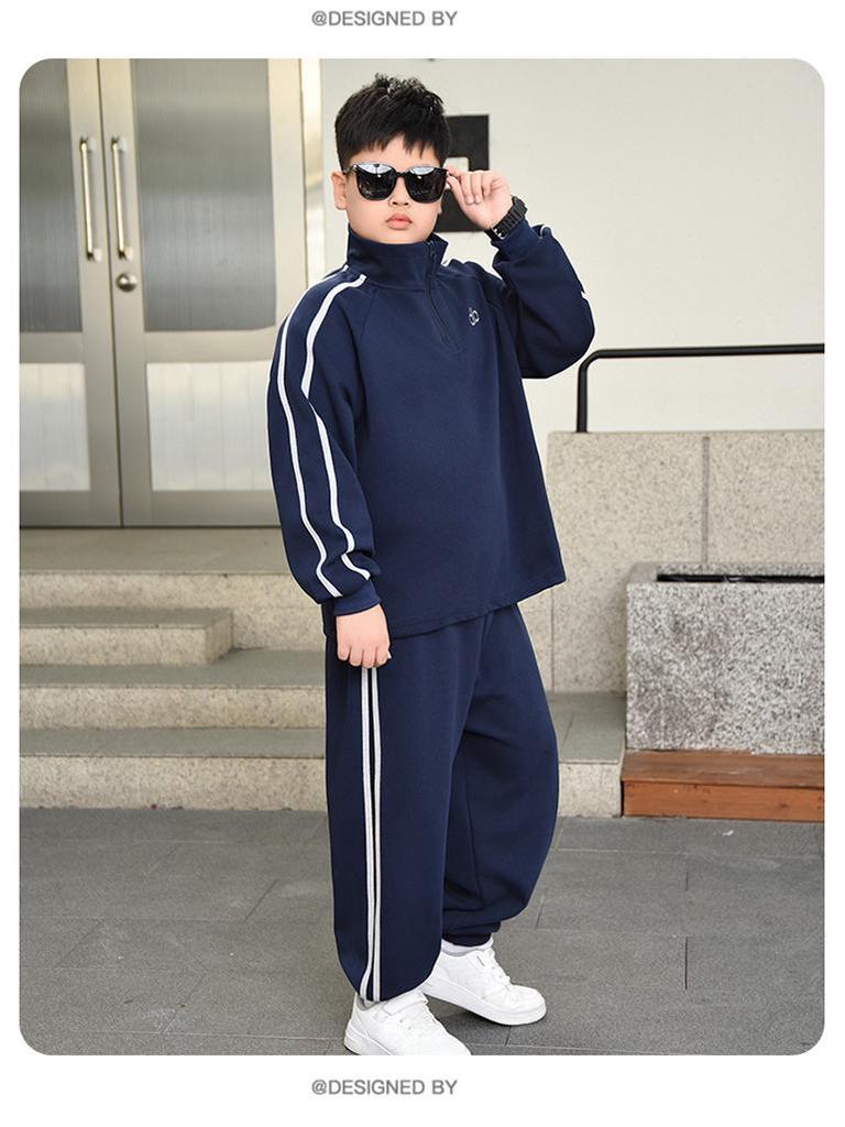 Stilvolles Herbst-Kapuzenpullover-Set für Jungen in Übergröße (8-15 Jahre)