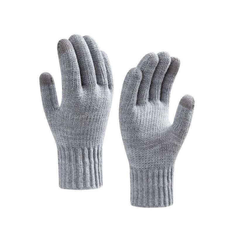 Fleece gloves winter jacquard knitted wool women's cycling warm and cold gloves