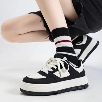 Little White Shoes Women's Single Shoes 2024 Spring and Summer New Platform-soled Sports and Leisure Board Shoes Versatile Niche Ins Tide Moral Traini