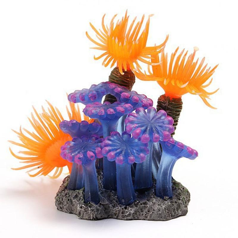 Simulation Silicone Coral Fish Tank Decorations Aquarium Landscape Supplies Fake Coral Ornament Plant Aquarium Accessories