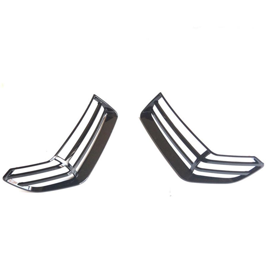 Front Wheel Eyebrow Lamp Cover Trim Glossy Black For Jeep Wrangler 2018-2022 Us