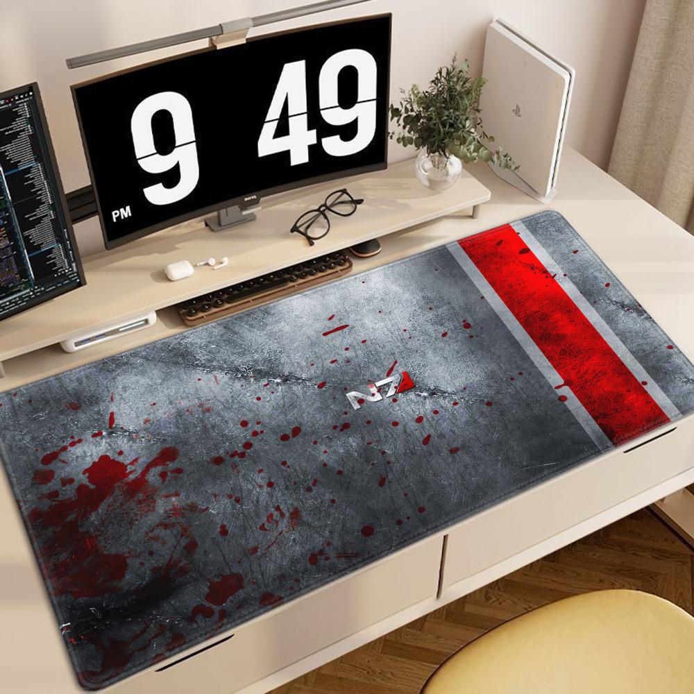 Mass Effect N Mouse Pad Large Gaming Mousepad Gamer Computer Office Mouse Mat XXL Carpet Keyboard Mat Desk Pad Laptop Mausepad