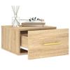 Wall Mounted Nightstand Sonoma Oak 35 x 35 x 20 cm
