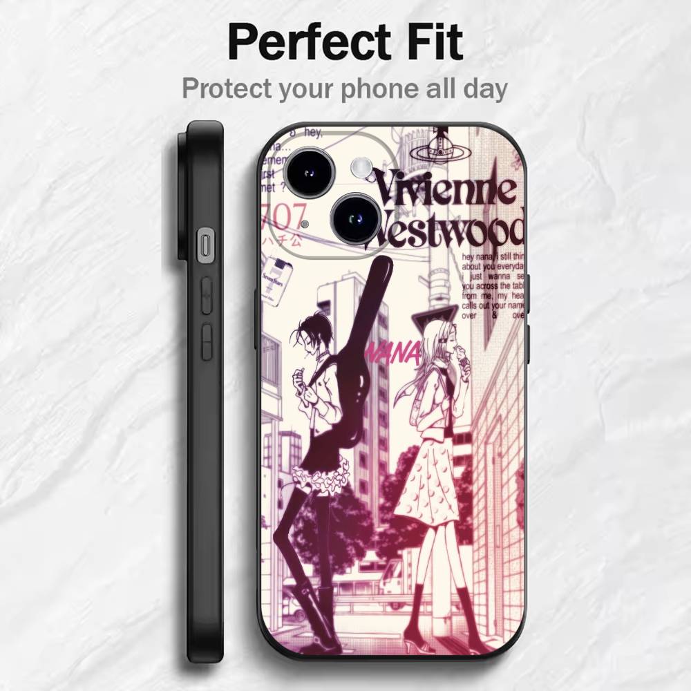 Japan Anime Nana Oosaki  Phone Case For 17 16 15 14 13 12 11 Mini XS XR X 6S 6 Pro Max Plus Black Soft Cover