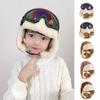 Warm Ear Protection Hats Cute Plush Pilot Hat Fashion Kids Bear Ears Hat  Children