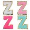 4Pcs Chenille Letters Patches Embroidery Iron On Letters Patch Appliques For Clothing Sticker Diy Accessories Large Size: 8.2Cm