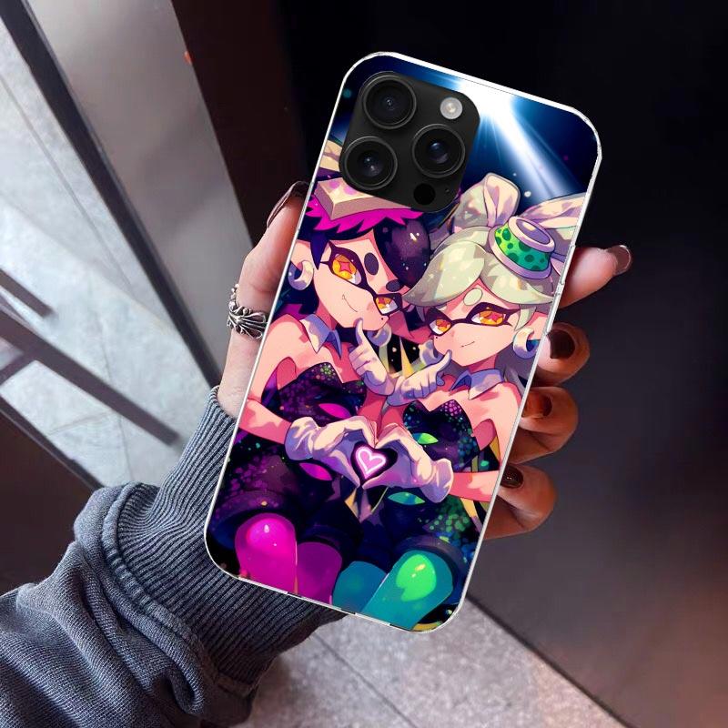 

Game S-Splatoons Phone Case For iPhone 17 Air 11 13 Mini 14 15 Plus 16 12 Pro Max 16E SE 7 8 Pattern Soft TPU Back Cover 17 Air iPhone 12 Pro Max