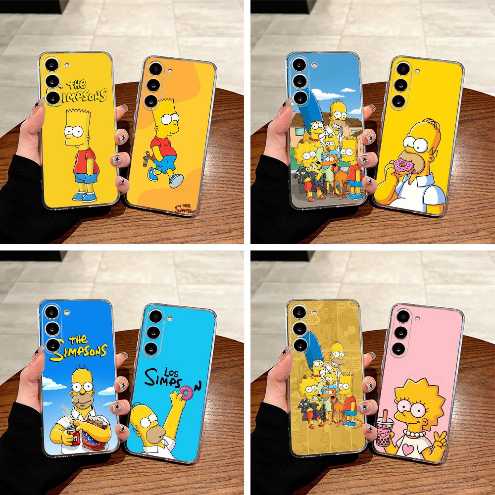 Simpsons-Funny Cartoon Phone Case For Samsung Galaxy A71,A70,A52,A51,A40,A30 Transparent Cover