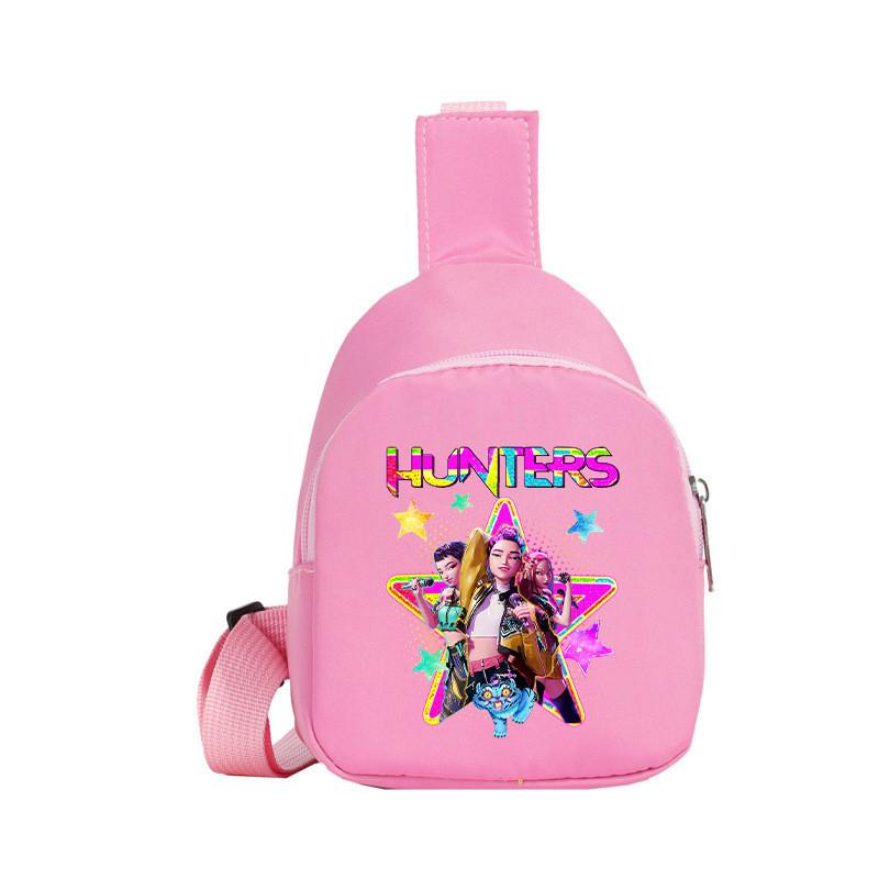 Kids Girls Kpop Hunters Rumi Zoey Mira Printed Student Lightweight Breast Bag Casual Messenger Bags