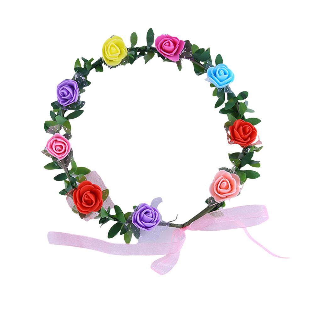 Stylish Flower Crown Headband for Weddings Parties and Festivals with Unique Colors and Comfortable Party Headwar