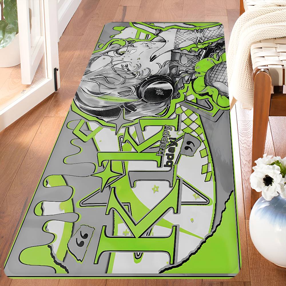 

K-Koga M-Mitsuki A-Aya O-Oosawa Anime Room Mats Retro Multiple Choice Living Room Kitchen Rug Non-Slip Welcome Rug 40x60cm