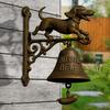 Hexe Dackel Willkommen Türklingel Dekoration Hängende Glocke Retro Metall Außen Vintage Tür Gusseisen Essglocke für Hof Garten