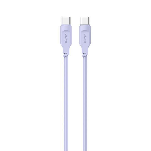 Usams Kabel Usb-C Na Usb-C 100W 1,2Mport Display Fast Charging Lithe Series Purpurowy/Purple Sj567Usb03 (Us-Sj567)