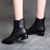Short boots women's Martin boots spring and summer new thick heel low heel short boots pointed fashion boots