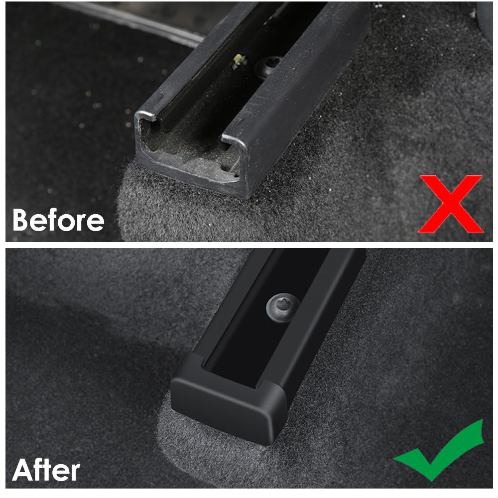 Skydd av mjuk gummiplugg för glidskena baksäte för Tesla Model 3 Model Y 2024 Bilinteriör Funktionstillbehör