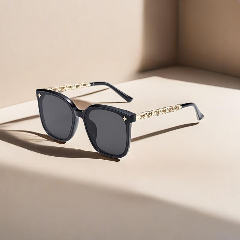 Square Metal Frame Decorative Eyeglasses New Fashion Big Frame Korean Version Anti-Reflective Lens Round Face Slimming for Women